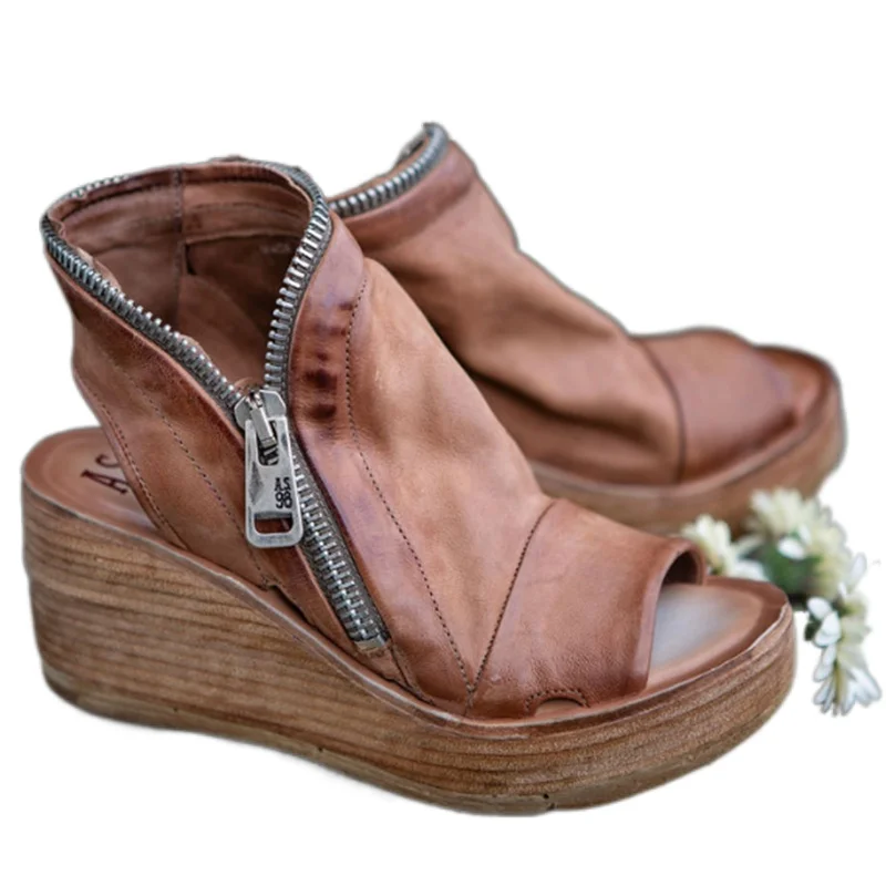 Heels Wedges Shoes Zipper Leather Sandalias Casual Solid Sandals Sandals Women Summer New Fashion Women's Sandals 2021
Heels Wedges Shoes Zipper Leather Sandalias Casual Solid Sandals Sandals Women Summer New Fashion Women's Sandals 2021