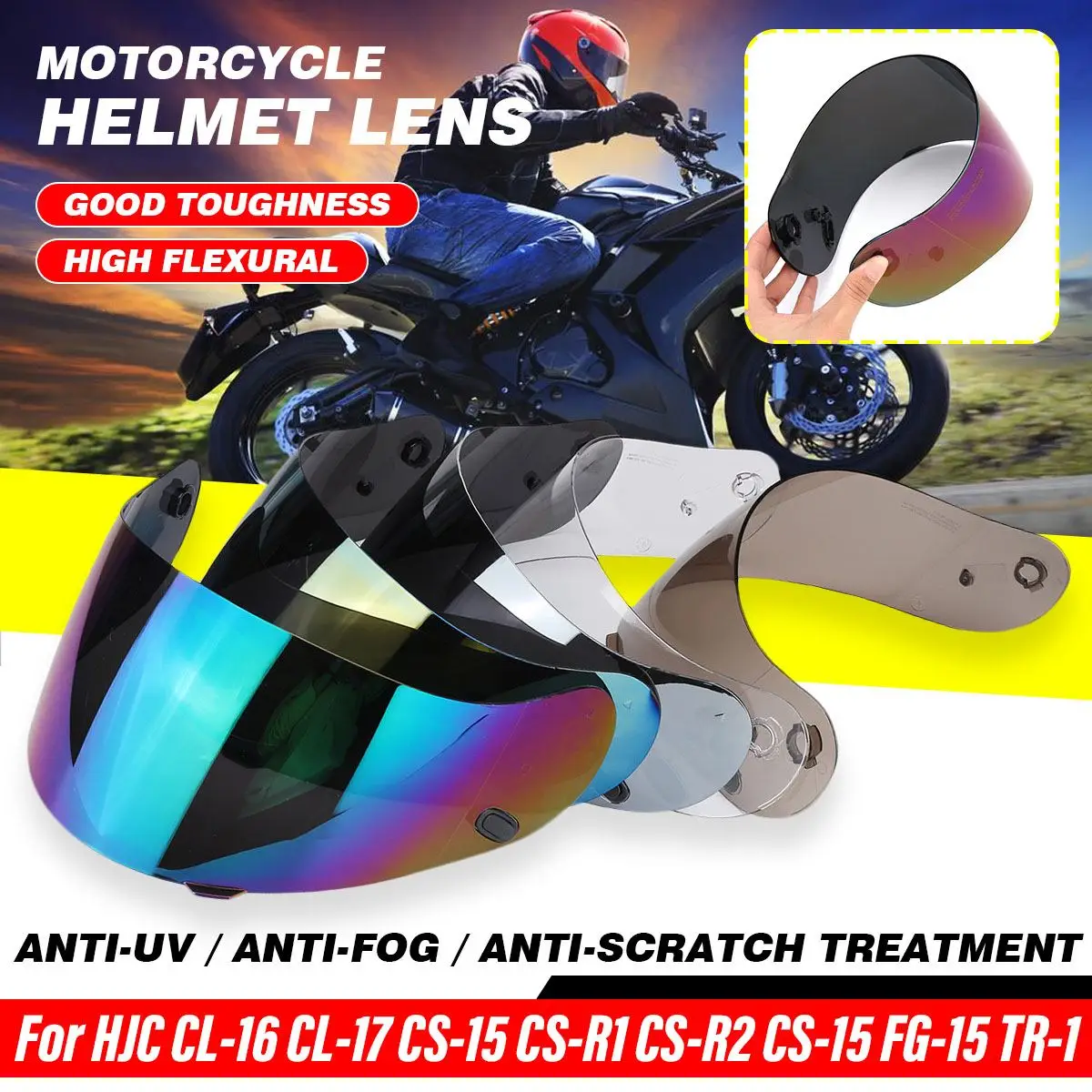 Motorcycle Detachable Helmet Lens Visor Helmet Glasses Full Face Visor For HJC CL-16 CL-17 CS-15 CS-R1 CS-R2 CS-15 FG-15 TR-1
Motorcycle Detachable Helmet Lens Visor Helmet Glasses Full Face Visor For HJC CL-16 CL-17 CS-15 CS-R1 CS-R2 CS-15 FG-15 TR-1