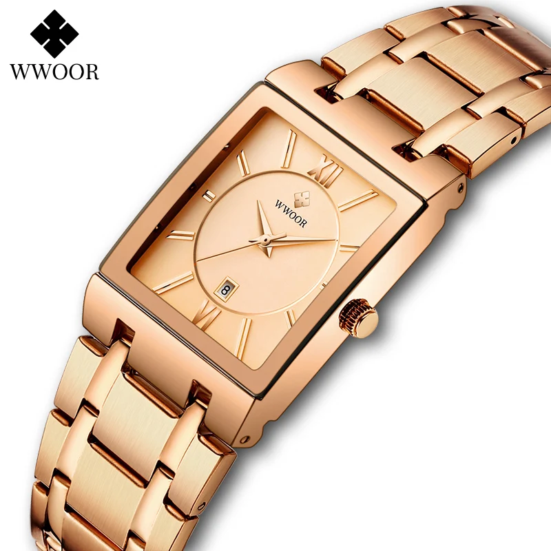 WWOOR New Luxury Rose Gold Women Watches 2021 Fashion Designer Ladies Dress Wristwatch Female Square Bracelet Clock Montre Femme
WWOOR New Luxury Rose Gold Women Watches 2021 Fashion Designer Ladies Dress Wristwatch Female Square Bracelet Clock Montre Femme