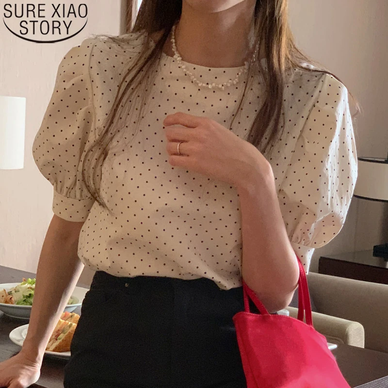 Korea Chic Round Collar Collar Ploka Dot Print Shirts Women Tops Fashion Shirts Women Front and Back Can Be Wear Clothes 14480
Korea Chic Round Collar Collar Ploka Dot Print Shirts Women Tops Fashion Shirts Women Front and Back Can Be Wear Clothes 14480