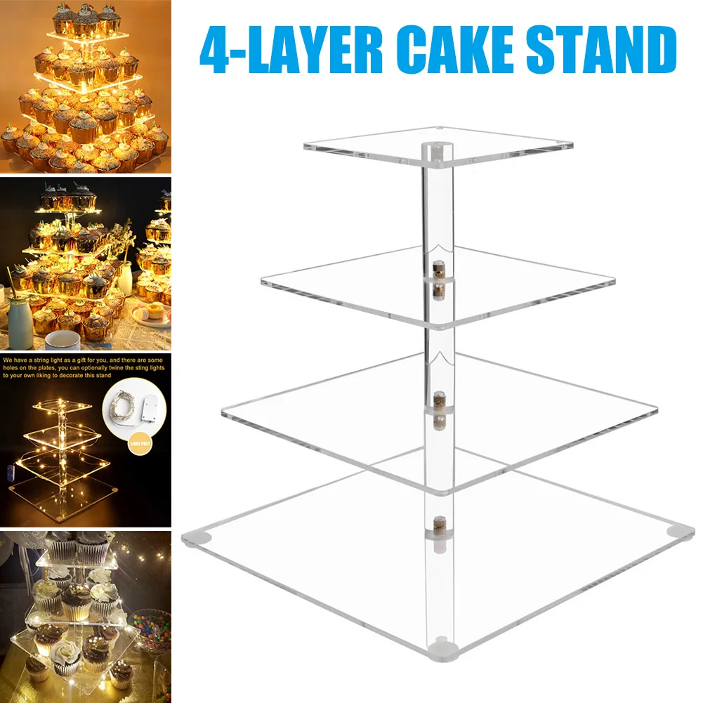 4-Layer Pastry Stand Acrylic Cupcake Display LED Lights Stand Dessert Tree Tower for Birthday Wedding Party BJStore
4-Layer Pastry Stand Acrylic Cupcake Display LED Lights Stand Dessert Tree Tower for Birthday Wedding Party BJStore