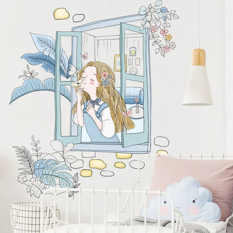 Cartoon Girl Wall Stickers Vinyl Decorative Wall Decals Girl Bedroom Decoration Nursery mural Poster
Cartoon Girl Wall Stickers Vinyl Decorative Wall Decals Girl Bedroom Decoration Nursery mural Poster