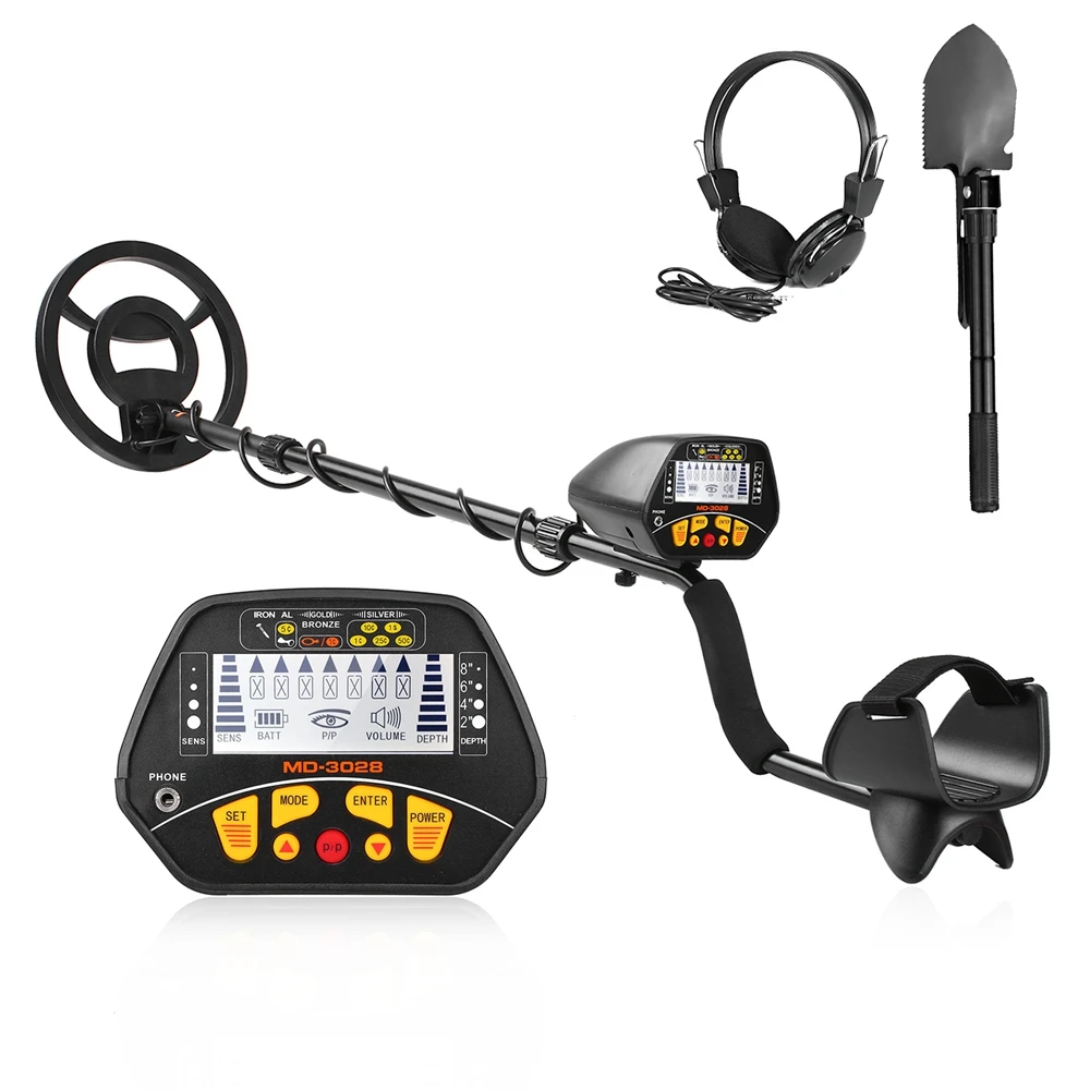 MD3028 Metal Detector Underground Gold Finder Treasure Hunter with LCD Display Gold Digger Metal Detectors with Shovel Headphone
MD3028 Metal Detector Underground Gold Finder Treasure Hunter with LCD Display Gold Digger Metal Detectors with Shovel Headphone