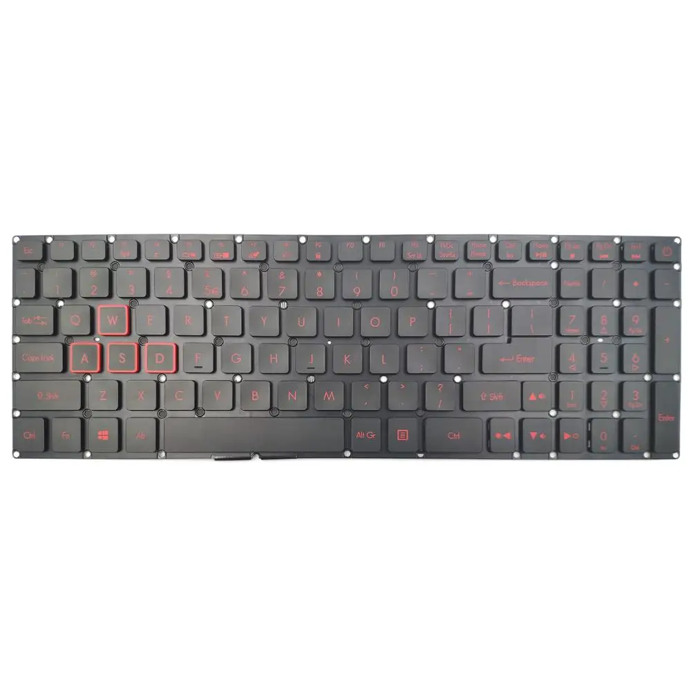 Новая клавиатура для ноутбука Acer Nitro 5 AN515 51 5594 черная с подсветкой без
