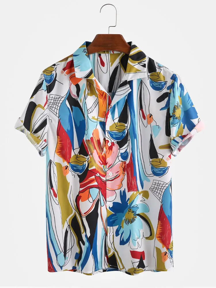 Eucosm summer menswear men's Hawaiian short sleeve Floral Shirt Men's shirt camissas Hawaiian Shirt Japanese street Menswear
Eucosm summer menswear men's Hawaiian short sleeve Floral Shirt Men's shirt camissas Hawaiian Shirt Japanese street Menswear