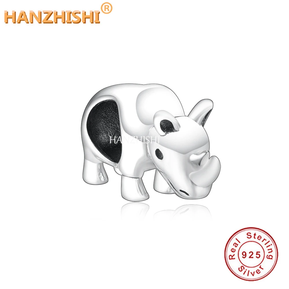 2021 Authentic 925 Sterling Silver Animal Rhinoceros Beads Charms Fit Original pan Charm Bracelet Jewelry Women Berloque
2021 Authentic 925 Sterling Silver Animal Rhinoceros Beads Charms Fit Original pan Charm Bracelet Jewelry Women Berloque