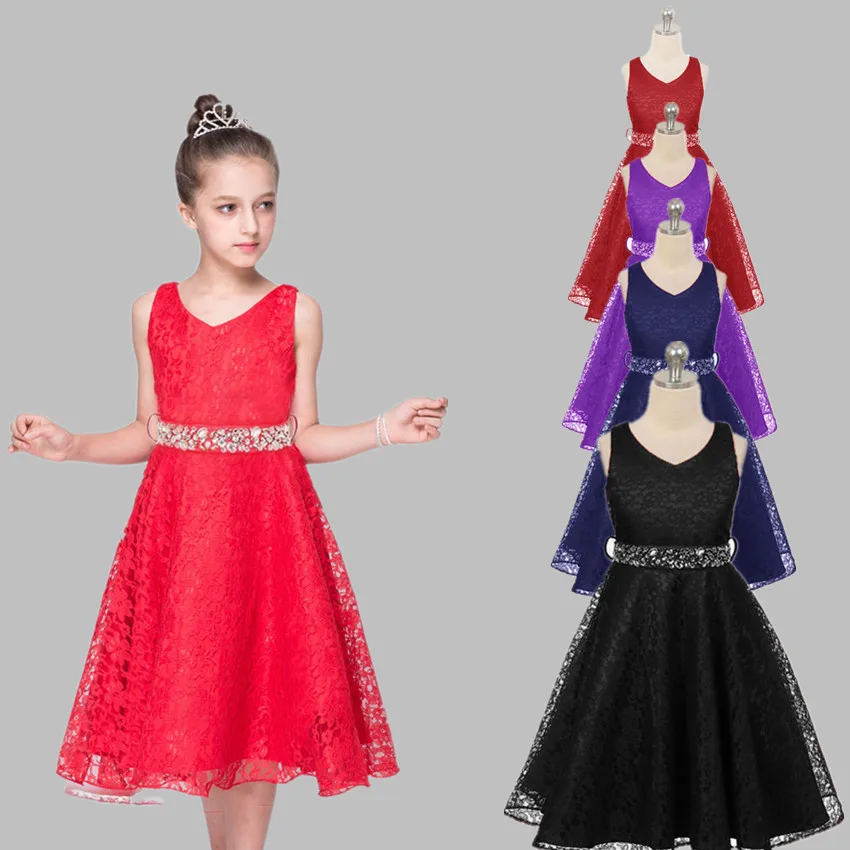 Summer hot-selling big children's princess dress birthday party pure color lace children's dress
Summer hot-selling big children's princess dress birthday party pure color lace children's dress