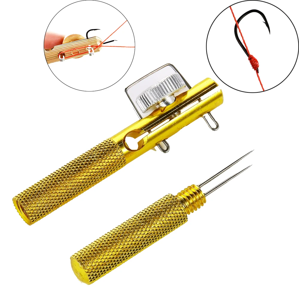 Alloy Fishing Tackle Hook Knotting Tool Tier Double-Headed Needle Knots Sub-line Tie Knots Tie And Loop Tyer Fishhook Remover
Alloy Fishing Tackle Hook Knotting Tool Tier Double-Headed Needle Knots Sub-line Tie Knots Tie And Loop Tyer Fishhook Remover