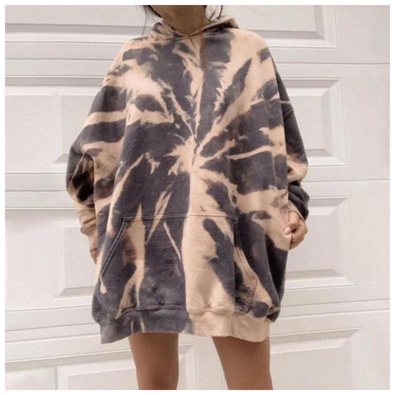 Women Pullover Top Cotton Long-sleeved Autumn and Winter Street Kangaroo Pocket Tie-dye Hooded Loose Plus Size Long Sweater
Women Pullover Top Cotton Long-sleeved Autumn and Winter Street Kangaroo Pocket Tie-dye Hooded Loose Plus Size Long Sweater