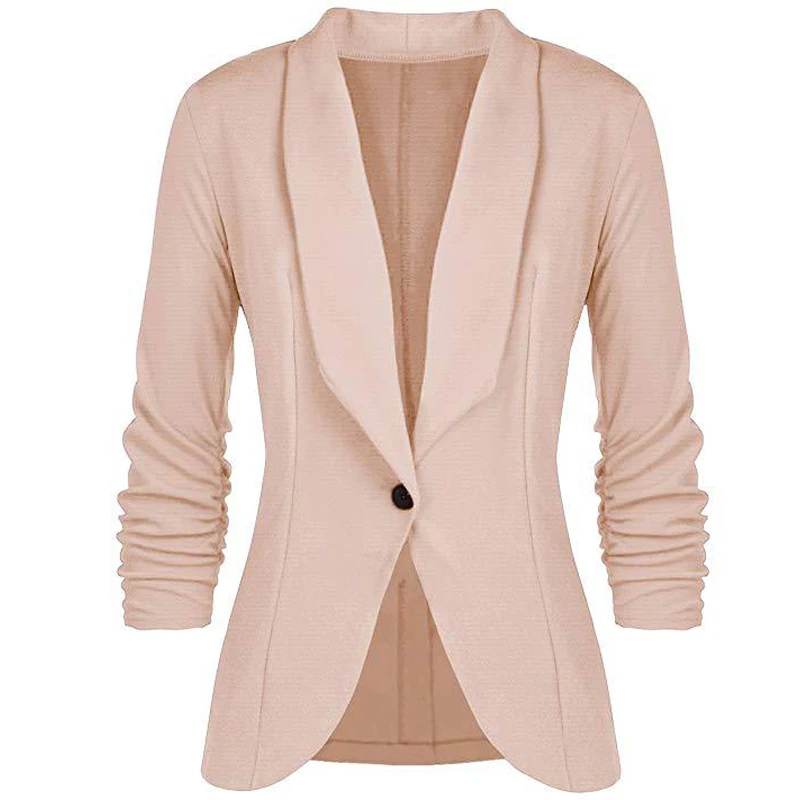 2021 Office Lady Blazers Coat Solid Long Sleeves Cardigan Button Casual Suit Navy Blue Draped Slim Cotton Women Blazer Jacket
2021 Office Lady Blazers Coat Solid Long Sleeves Cardigan Button Casual Suit Navy Blue Draped Slim Cotton Women Blazer Jacket