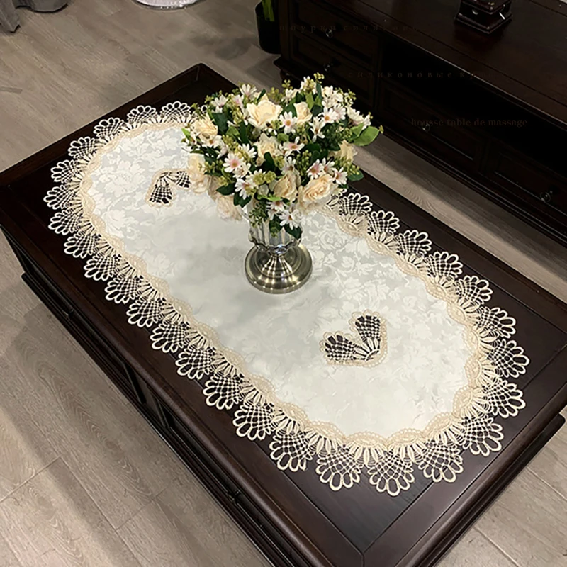 Oval Tablecloth European Embroidered Polyester Yarn Flower Fabric Living Room Table Mat Lace Modern Table Dinning Table Cover
Oval Tablecloth European Embroidered Polyester Yarn Flower Fabric Living Room Table Mat Lace Modern Table Dinning Table Cover