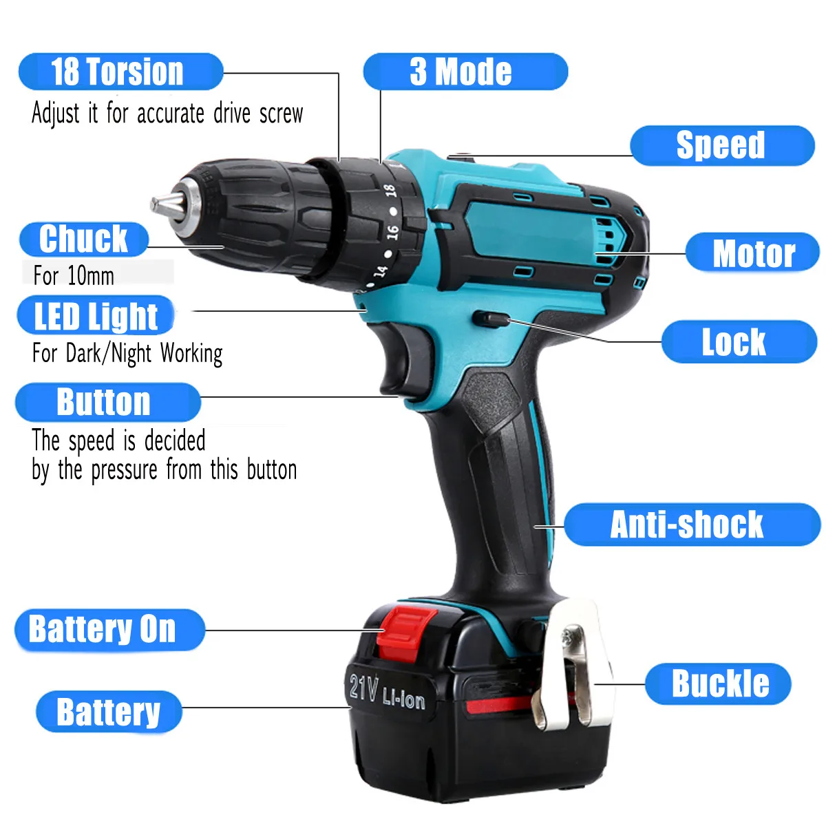 Geepro Cordless Screwdriver Electric Drill Battery Mini Drill Rechargeable Electrical Tools cordless drill 3-Speed power tools
Geepro Cordless Screwdriver Electric Drill Battery Mini Drill Rechargeable Electrical Tools cordless drill 3-Speed power tools