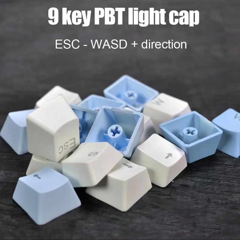 9 клавиш PBT, колпачки для механической клавиатуры с двумя впрысками, для подсветки, с кнопкой вверх вниз и вправо 
9 клавиш PBT, колпачки для механической клавиатуры с двумя впрысками, для подсветки, с кнопкой вверх вниз и вправо