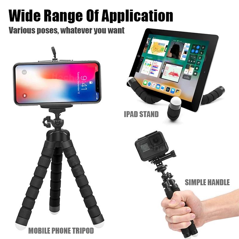 Mini Flexible Tripod Phone Holder For iPhone Samsung Xiaomi HTC Mobile Phone Smartphone Tripods Sponge Octopus Desk Holder Stand
Mini Flexible Tripod Phone Holder For iPhone Samsung Xiaomi HTC Mobile Phone Smartphone Tripods Sponge Octopus Desk Holder Stand