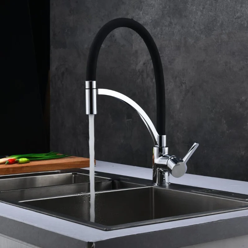 Kitchen Faucets With Rubber Design Mixer Faucet Hot And Cold Single Hole Nozzle 360 Rotary
Kitchen Faucets With Rubber Design Mixer Faucet Hot And Cold Single Hole Nozzle 360 Rotary