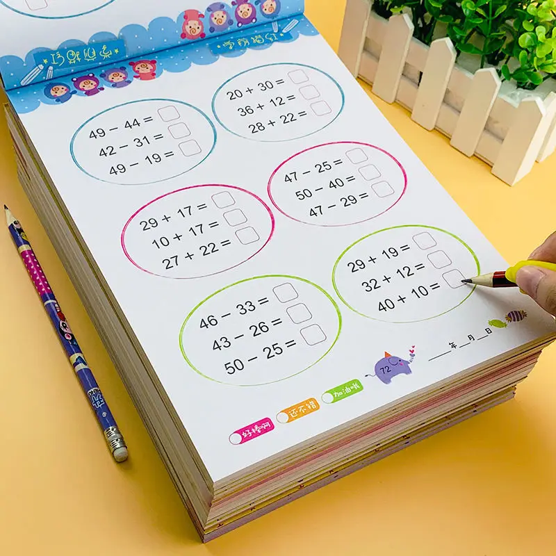 4 Book/Set Of Book Children's Addition And Subtraction Exercise Copybooks Learning Mathematics Math Exercises For 3-9 Years Old
4 Book/Set Of Book Children's Addition And Subtraction Exercise Copybooks Learning Mathematics Math Exercises For 3-9 Years Old