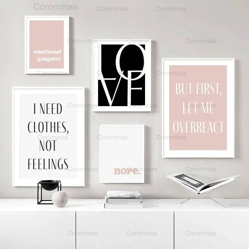 Fashion Canvas Poster Black White Love Quotes Wall Art Print Modern Minimalist Vogue Painting Picture for Living Room Home Decor
Fashion Canvas Poster Black White Love Quotes Wall Art Print Modern Minimalist Vogue Painting Picture for Living Room Home Decor