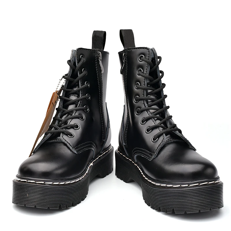 Women Motorcycle Ankle Boots Genuine Leather Shoes Black Wedges 2021 Female Lace Up Platforms Winter Warm Snow Boots Botas Mujer
Women Motorcycle Ankle Boots Genuine Leather Shoes Black Wedges 2021 Female Lace Up Platforms Winter Warm Snow Boots Botas Mujer