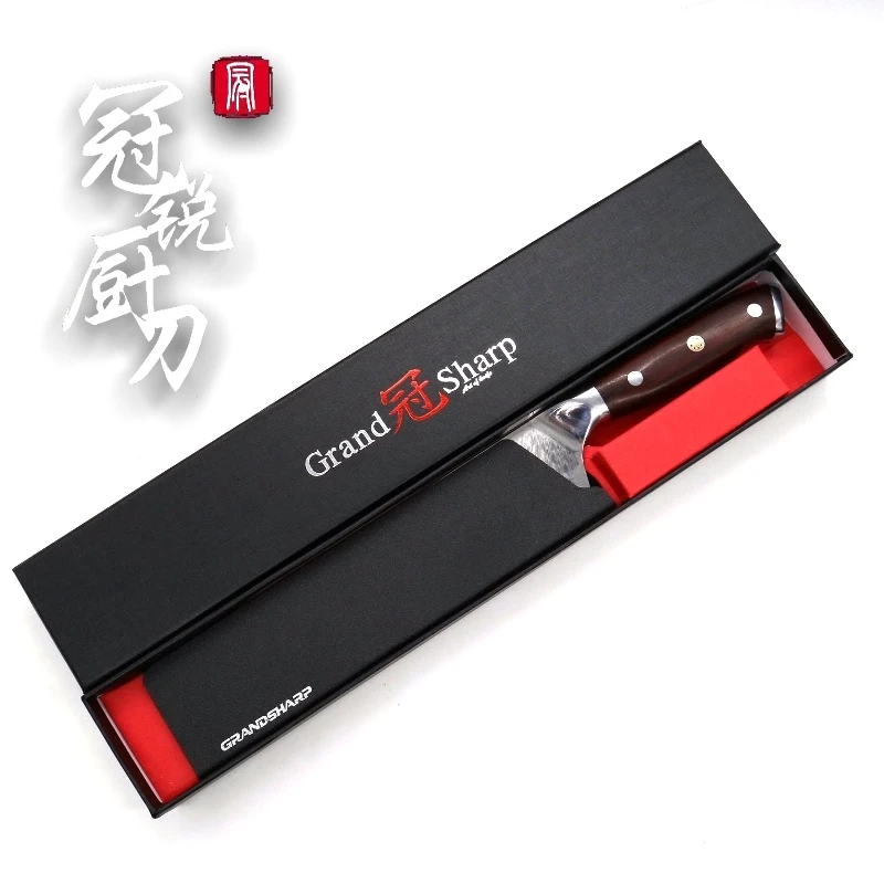 Grandsharp 7.5 Inch Damascus Kitchen Chef Knife VG10 Japanese Damascus Knives High Carbon Carving Chef's Knife with Gift Box
Grandsharp 7.5 Inch Damascus Kitchen Chef Knife VG10 Japanese Damascus Knives High Carbon Carving Chef's Knife with Gift Box