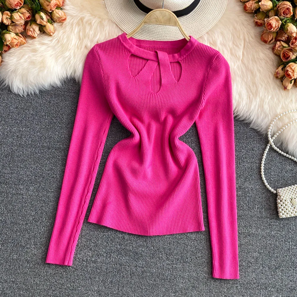 Осень-зима 2022, Новые облегающие пуловеры, свитера, корейские базовые, с круглым вырезом, с вырезами, с длинным рукавом, вязаный свитер, женски...
Осень-зима 2022, Новые облегающие пуловеры, свитера, корейские базовые, с круглым вырезом, с вырезами, с длинным рукавом, вязаный свитер, женски...