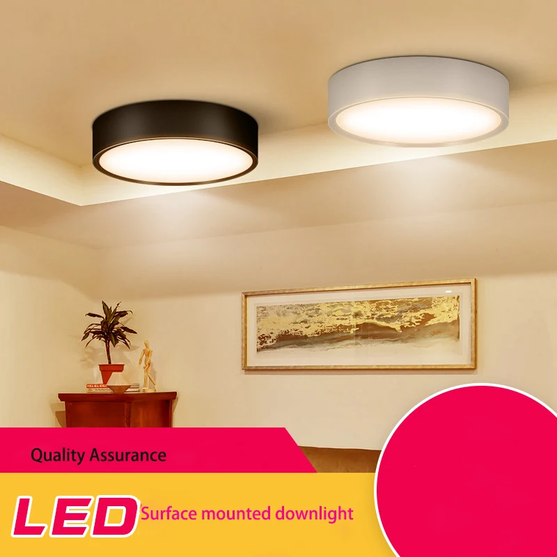 12W 10W Surface Mounted Downlight LED Round Three-color Corridor Porch Ceiling Light Hotel Free Hole 4 inch Ultra-thin Downlight
12W 10W Surface Mounted Downlight LED Round Three-color Corridor Porch Ceiling Light Hotel Free Hole 4 inch Ultra-thin Downlight
