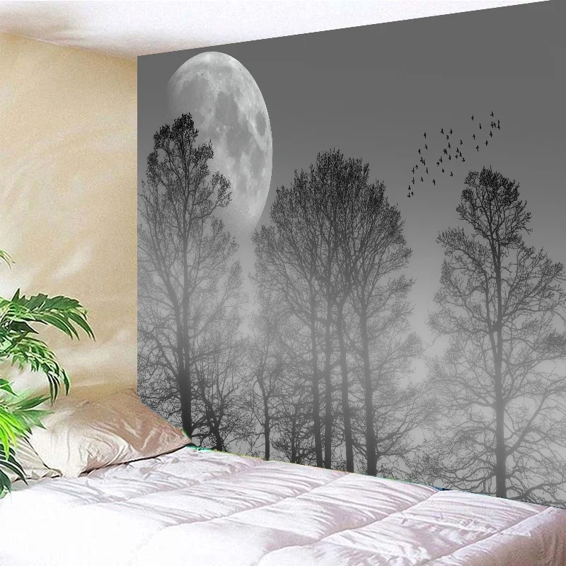 Misty Forest Moonlit Night Tapestry Forest Landscape Tapestry Wall Hanging Wall Art for Living Room Bedroom Home Decor 95x73cm
Misty Forest Moonlit Night Tapestry Forest Landscape Tapestry Wall Hanging Wall Art for Living Room Bedroom Home Decor 95x73cm