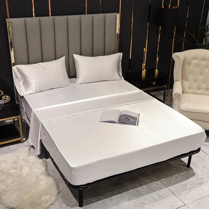 Luxury Satin Fitted Bed Sheet Soft Silk Mattress Elastic Band Bedsheet Home Single Twin Full Queen King Size Sheets Bed Cover
Luxury Satin Fitted Bed Sheet Soft Silk Mattress Elastic Band Bedsheet Home Single Twin Full Queen King Size Sheets Bed Cover
