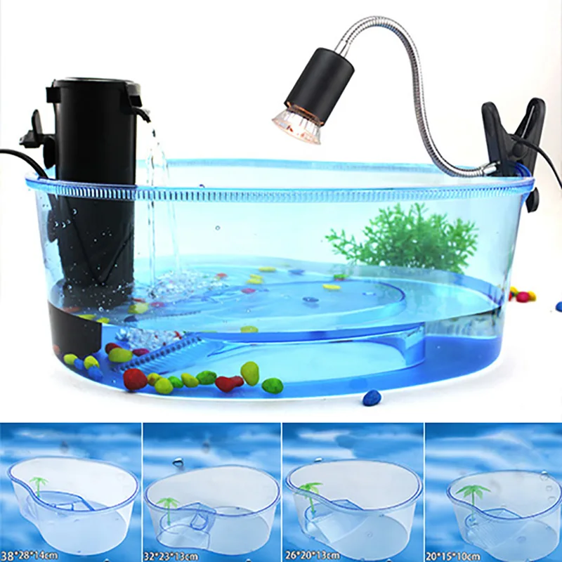1pc Turtle Tank With Platform Ramp Environmental Protection Material Habitat Lake Terrapin Reptile Aquarium Tank
1pc Turtle Tank With Platform Ramp Environmental Protection Material Habitat Lake Terrapin Reptile Aquarium Tank