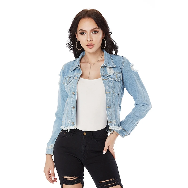 Autumn Crop Denim Jacket Women Long Sleeve Boyfriend Style Casual Jean Jacket Lady Vintage Button Crop Top Coat S
Autumn Crop Denim Jacket Women Long Sleeve Boyfriend Style Casual Jean Jacket Lady Vintage Button Crop Top Coat S