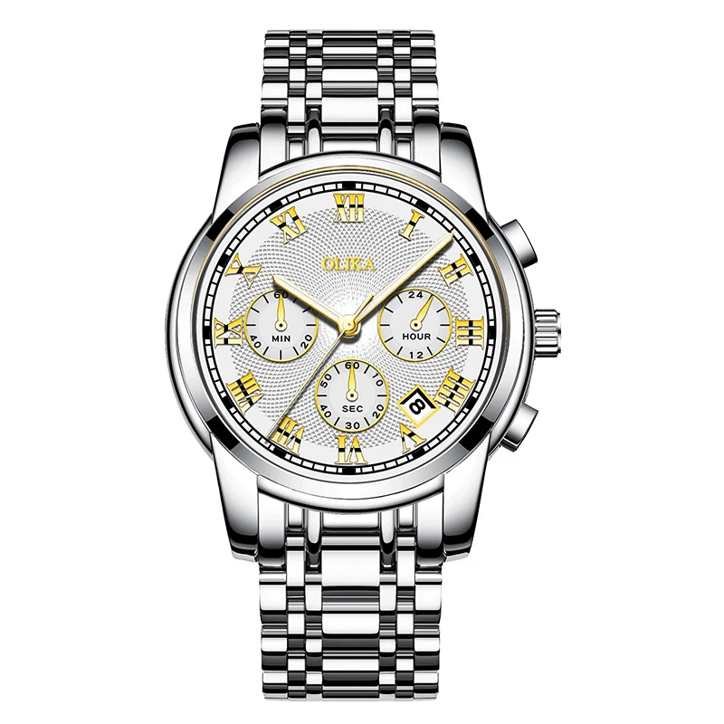 Fashion Men's Watch Stainless Steel Belt Leisure Sports Luminous Waterproof Three-eye Six-pin Watch
Fashion Men's Watch Stainless Steel Belt Leisure Sports Luminous Waterproof Three-eye Six-pin Watch