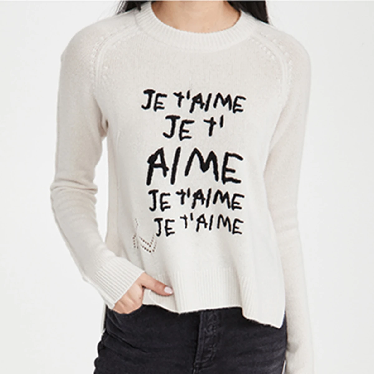 Jyate Letter Embroidery Cashmere Sweater for Women Autumn Winter Round Neck Knitted Pullovers Casual Street Straight Jumper Tops
Jyate Letter Embroidery Cashmere Sweater for Women Autumn Winter Round Neck Knitted Pullovers Casual Street Straight Jumper Tops
