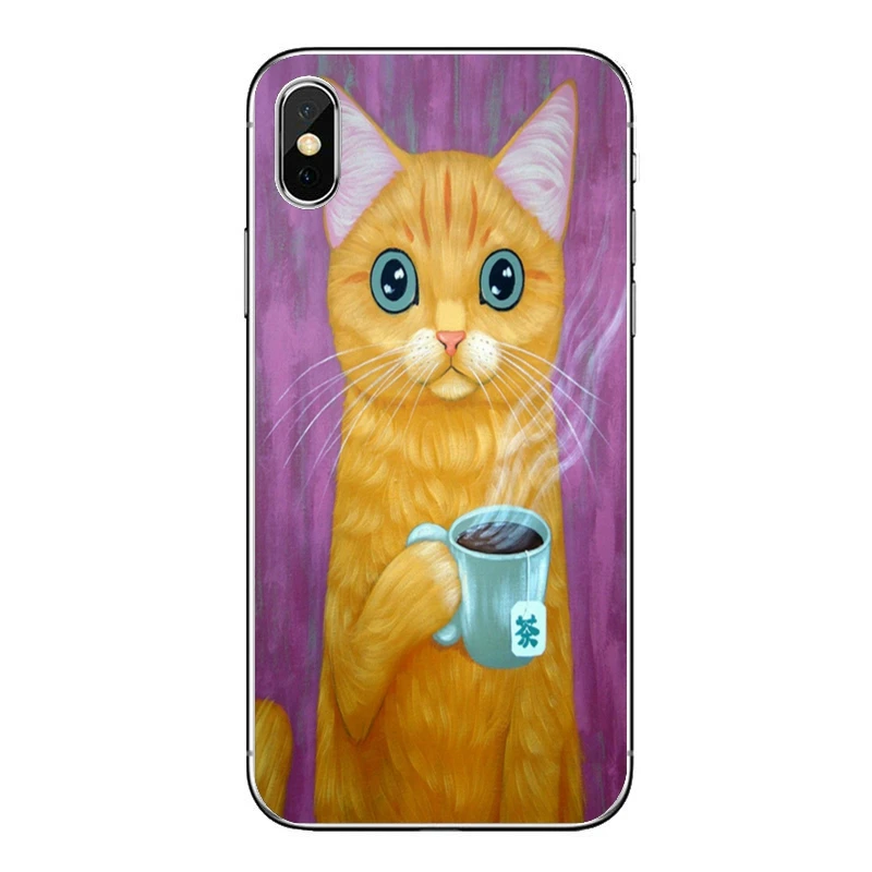 Accessories Cover Case Cute Latte Acrylic Cat For Xiaomi Mi 11 Note 10 10T 9 9T 8 Pro A2 Lite A3 A1 Poco F1 F2 M3 X3 NFC | Мобильные