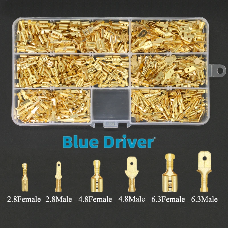 600Pcs 2.8/4.8/6.3mm Male Female Spade Connectors Wire Crimp Terminal Block With Insulating Sleeve Assortment Kit Accessories
600Pcs 2.8/4.8/6.3mm Male Female Spade Connectors Wire Crimp Terminal Block With Insulating Sleeve Assortment Kit Accessories