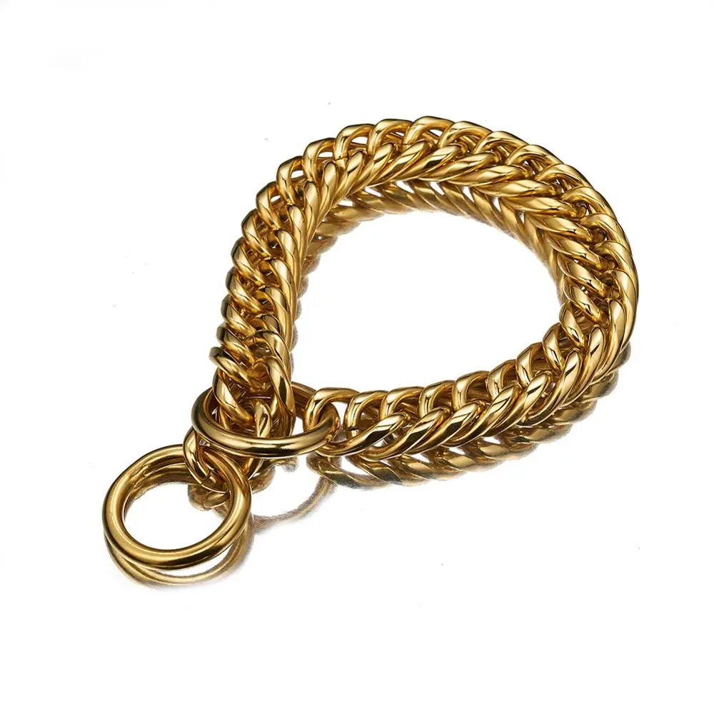 UsefulPet Heavy Duty Choke Collar Necklace Huge Silver Color/Gold Double Cuban Curb Chain Stainless Steel Collar For Dog's12-34"
UsefulPet Heavy Duty Choke Collar Necklace Huge Silver Color/Gold Double Cuban Curb Chain Stainless Steel Collar For Dog's12-34"