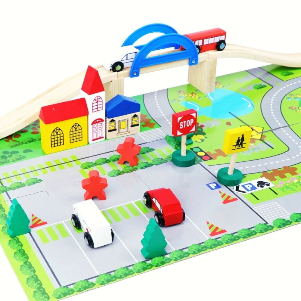 40 Pieces of Railway Overpass Wooden Track Train Set Children's Toys, Pavement, Doll Christmas Gifts
40 Pieces of Railway Overpass Wooden Track Train Set Children's Toys, Pavement, Doll Christmas Gifts