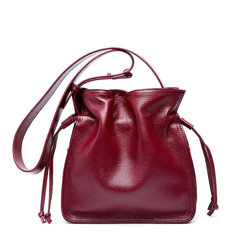 Luxury Handbags Women's Genuine Leather Handbags Fashion Bucket Bags Small Shoulder Bags Cow Leather Litchi Lady Messenger Bags
Luxury Handbags Women's Genuine Leather Handbags Fashion Bucket Bags Small Shoulder Bags Cow Leather Litchi Lady Messenger Bags