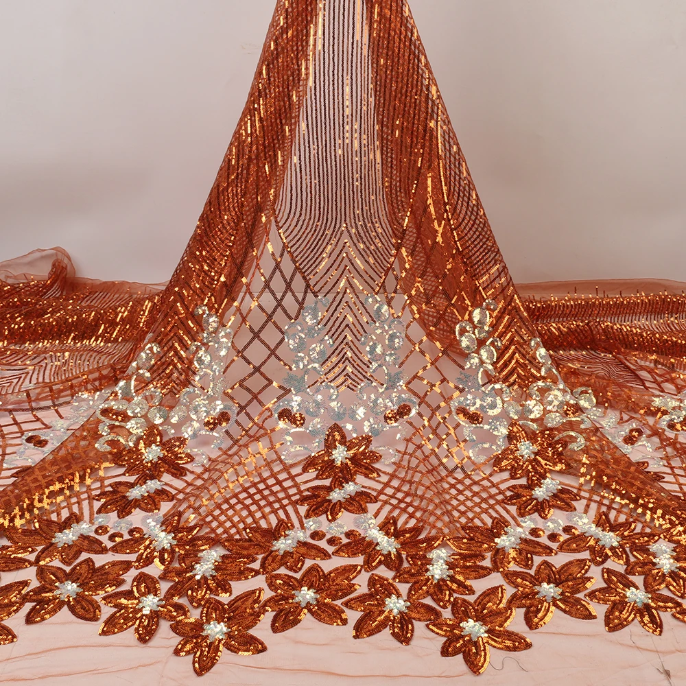 NI.AI Nigerian Sequins Lace Fabrics 2020 High Quality Lace African Tulle Lace Fabric Wedding French Lace Material XY3712B
NI.AI Nigerian Sequins Lace Fabrics 2020 High Quality Lace African Tulle Lace Fabric Wedding French Lace Material XY3712B