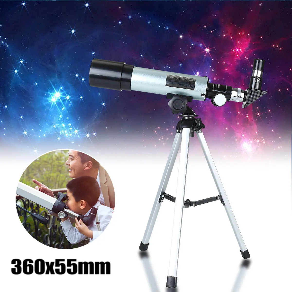 360x50mm F36050M Astronomical Telescope Camping Monocular With Portable Tripod Space Spotting Scope Monocular Telescope
360x50mm F36050M Astronomical Telescope Camping Monocular With Portable Tripod Space Spotting Scope Monocular Telescope