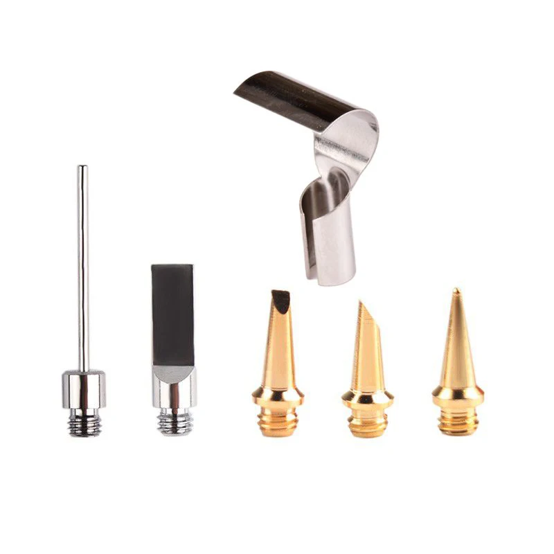 6Pcs Replacement Copper Tips Nozzle Kit For Hs-1115K / Mt-100 Aerated Flame Butane Gas Soldering Iron Cordless Welding Tools Gas
6Pcs Replacement Copper Tips Nozzle Kit For Hs-1115K / Mt-100 Aerated Flame Butane Gas Soldering Iron Cordless Welding Tools Gas