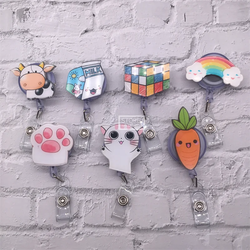 Milk Cow Kitten Cube Cute Cartoon Retractable Card Holder Badge Reel Exhibition Enfermera ID Card Badge Holder Office Supplies
Milk Cow Kitten Cube Cute Cartoon Retractable Card Holder Badge Reel Exhibition Enfermera ID Card Badge Holder Office Supplies