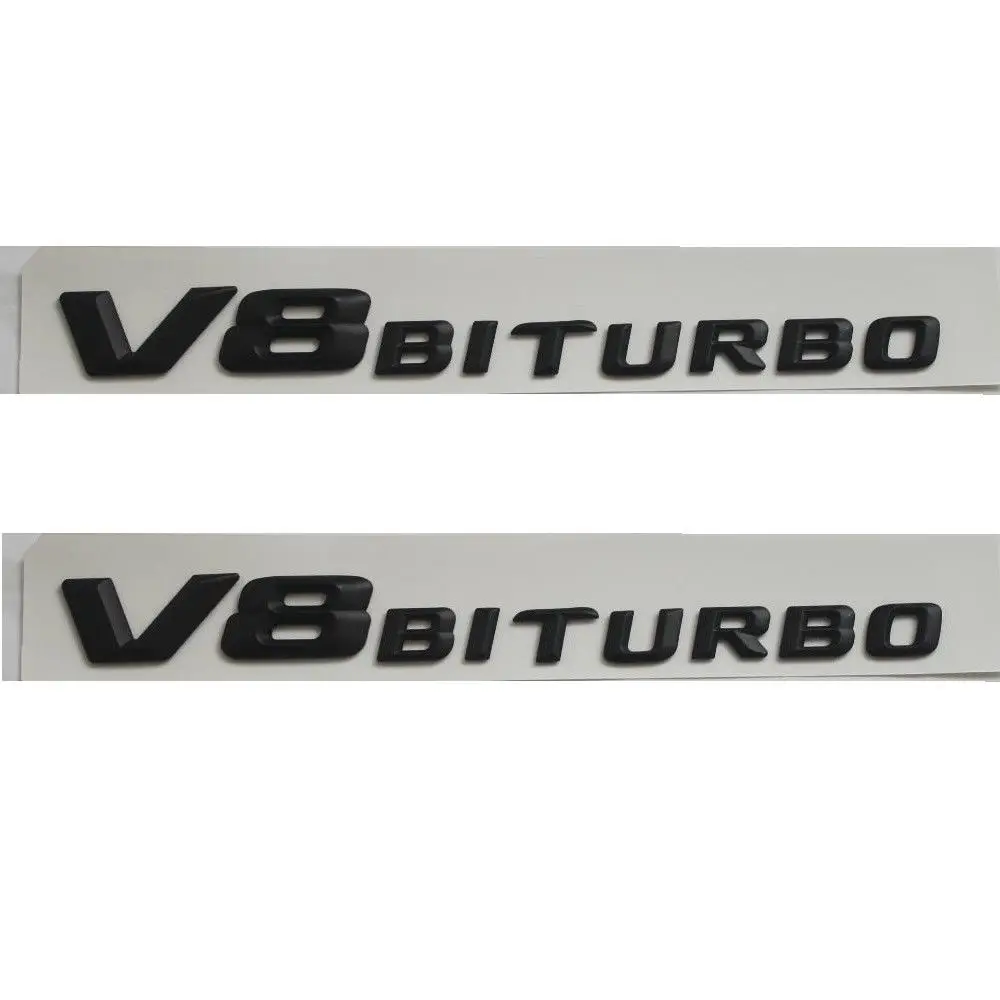 2 шт. черные эмблемы для V8 BITURBO