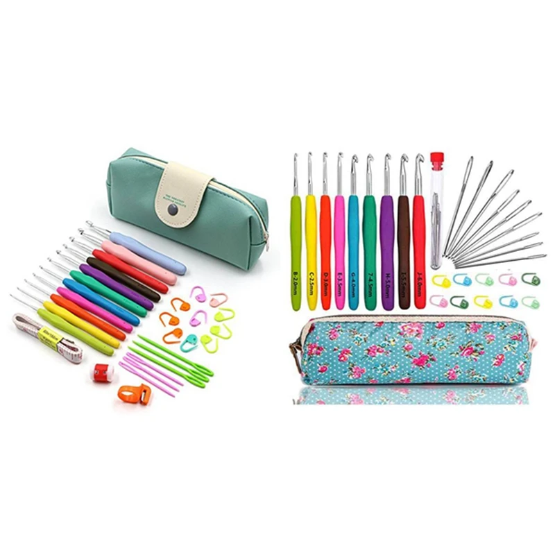Набор крючков для вязания с чехлом и эргономичной ручкой
Набор крючков для вязания с чехлом и эргономичной ручкой