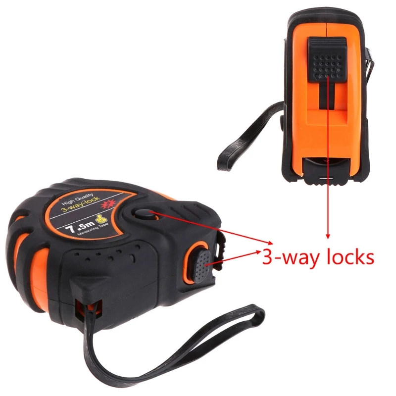 3m 5m 7.5m Retractable Tape Measure 3-Way-Lock Metric Rubber Measuring Tape Rule Portable and Durabl
3m 5m 7.5m Retractable Tape Measure 3-Way-Lock Metric Rubber Measuring Tape Rule Portable and Durabl