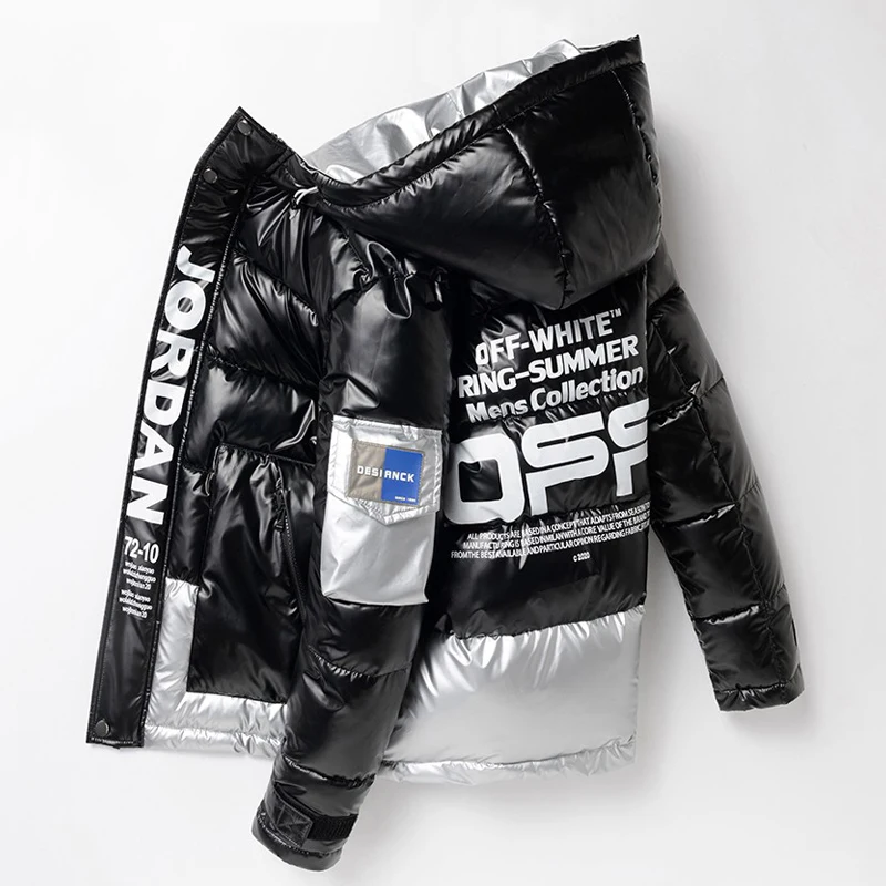 New Men's Padded Jacket Winter Hooded Thick Padded Cotton Jacket Bright Face Collar Printing Fashion Trend Men's Clothing
New Men's Padded Jacket Winter Hooded Thick Padded Cotton Jacket Bright Face Collar Printing Fashion Trend Men's Clothing