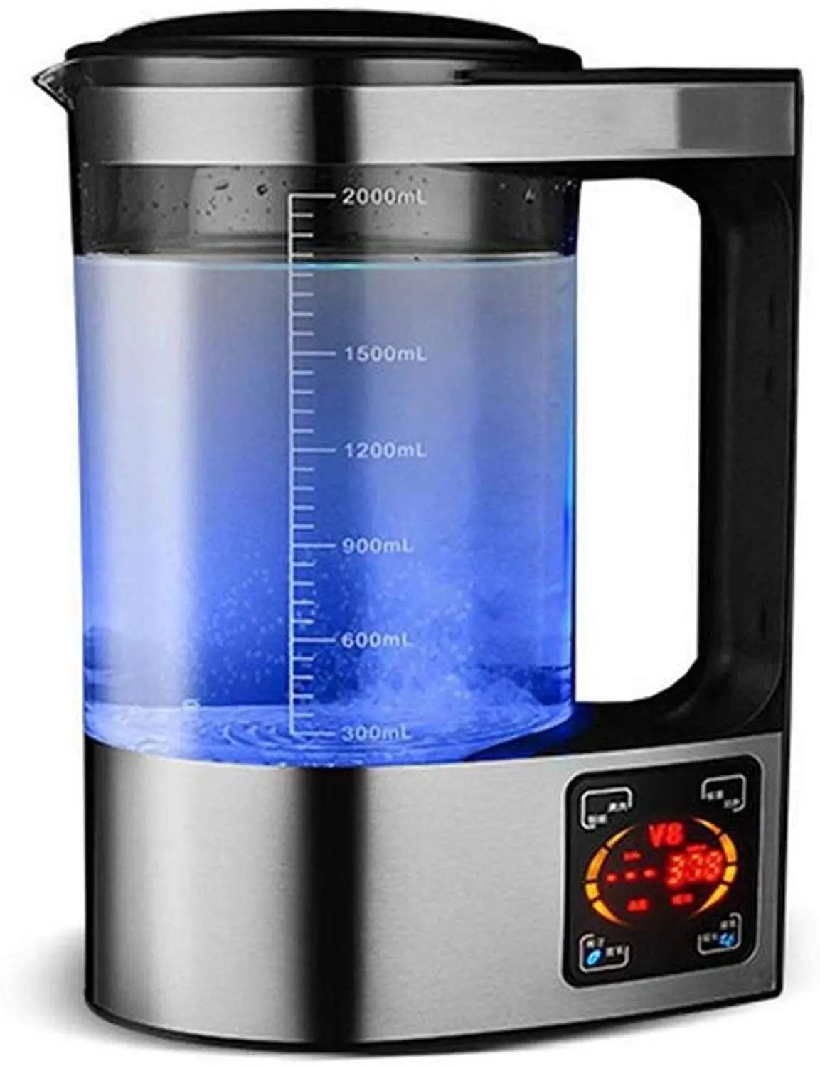 Large capacity hydrogen rich water bottle, 2L, LED display, micro electrolysis, alkaline, water ionizer sh9
Large capacity hydrogen rich water bottle, 2L, LED display, micro electrolysis, alkaline, water ionizer sh9