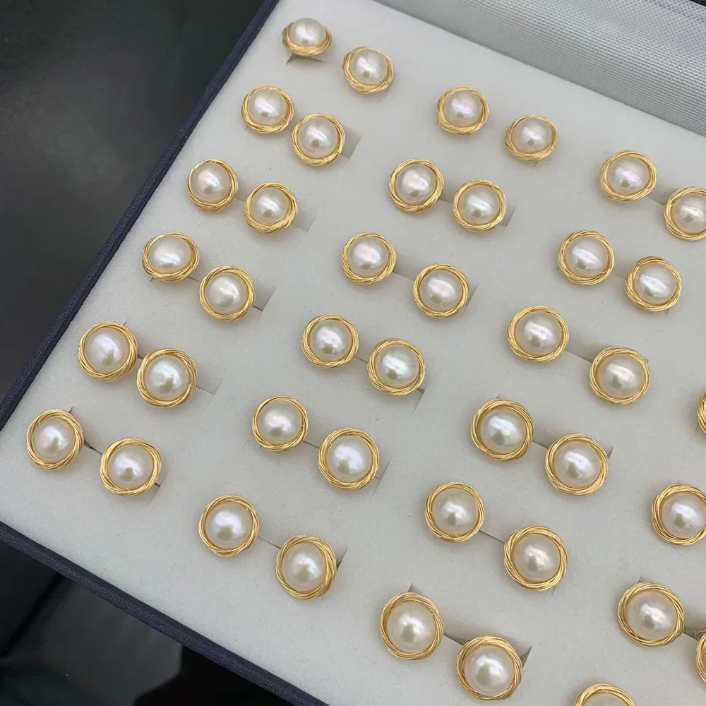 New Style Fashion Round Winding Pearl Earring Charms For Elegant Women Love Romantic Jewelry Gift
New Style Fashion Round Winding Pearl Earring Charms For Elegant Women Love Romantic Jewelry Gift