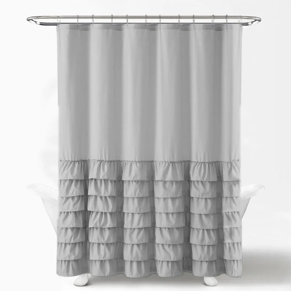 180X180cm Ruffle Bathroom Curtains Polyester Waterproof Shower Curtain Solid Corrugated Edge Lace Bath Curtain Shower for Tub
180X180cm Ruffle Bathroom Curtains Polyester Waterproof Shower Curtain Solid Corrugated Edge Lace Bath Curtain Shower for Tub