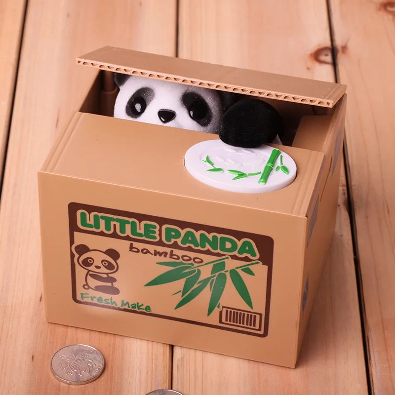 HOT Panda Cat Stealing Coin Money Boxes Toy box Automatic Coin Piggy Bank Money Saving Box Children Kids Birthday Gifts
HOT Panda Cat Stealing Coin Money Boxes Toy box Automatic Coin Piggy Bank Money Saving Box Children Kids Birthday Gifts