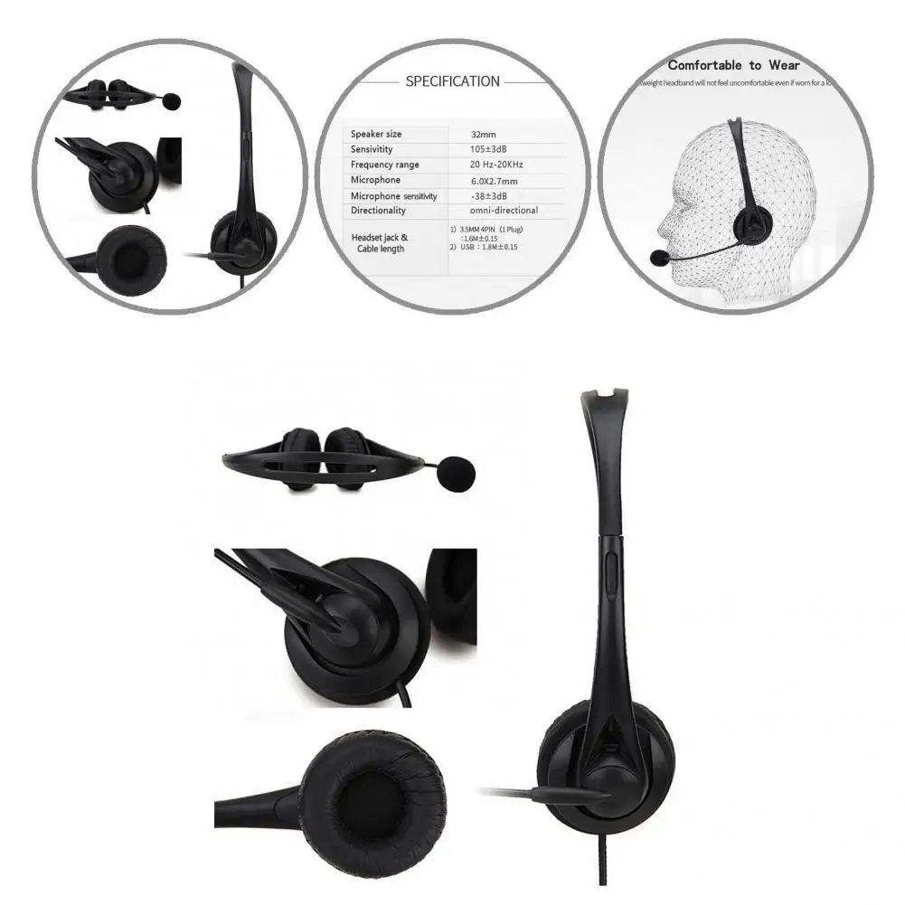 Lightweight Practical USB Office Wired Headphone with Mic Earpieces Skin-friendly for Student
Lightweight Practical USB Office Wired Headphone with Mic Earpieces Skin-friendly for Student