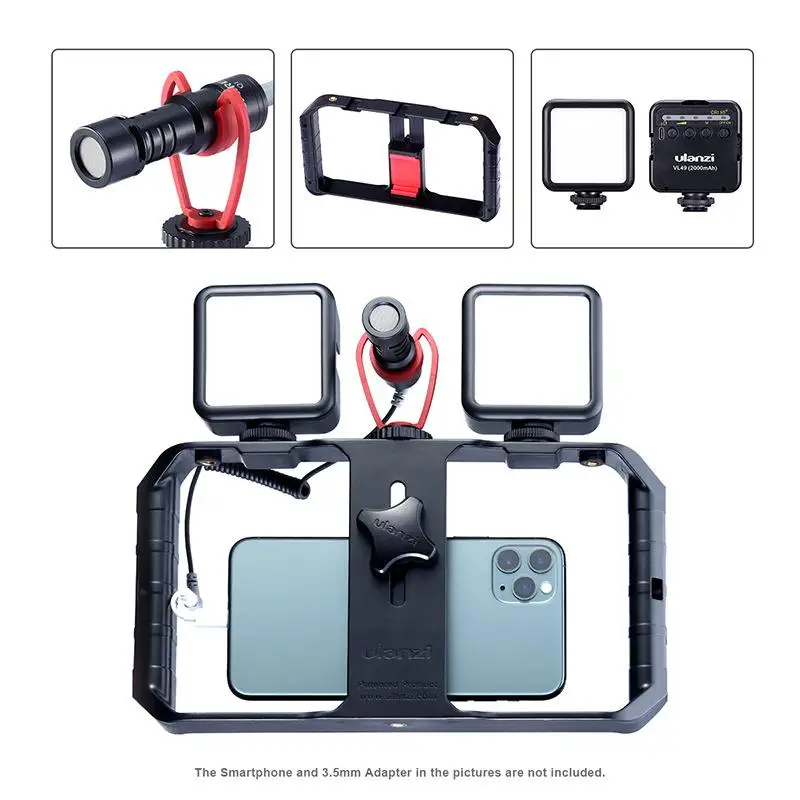 Ulanzi Smartphone Video Rig Kit4 Mobile Phone Photography Camera VLOG Bracket Set Handheld Phone Video Stabilizer Grip
Ulanzi Smartphone Video Rig Kit4 Mobile Phone Photography Camera VLOG Bracket Set Handheld Phone Video Stabilizer Grip